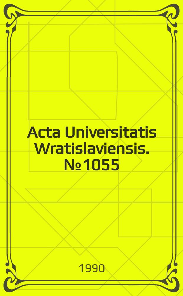 Acta Universitatis Wratislaviensis. №1055 : Symposium on biology and ecology of European orchids (1985; Karpacz)