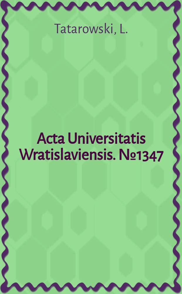 Acta Universitatis Wratislaviensis. №1347 : Ludowość w literaturze Młodej Polski