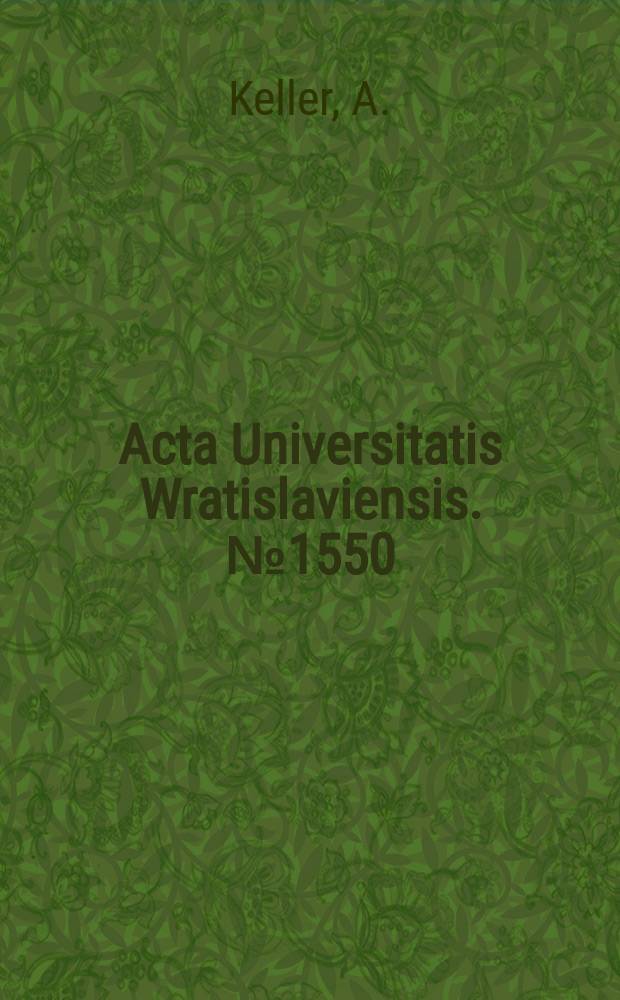 Acta Universitatis Wratislaviensis. №1550 : Kompleksy nitrozylowe molibdenu..