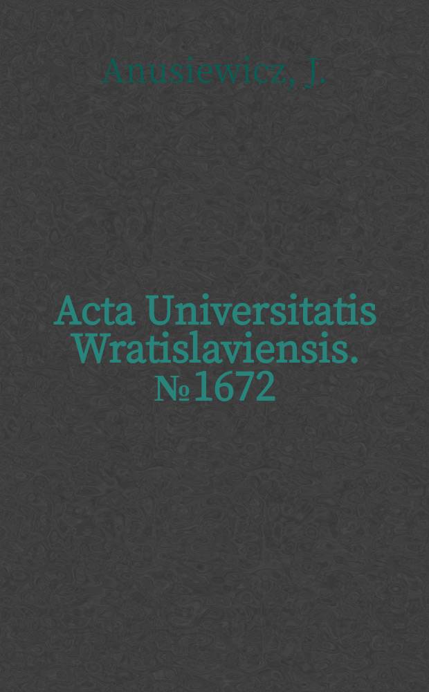 Acta Universitatis Wratislaviensis. №1672 : Lingwistyka kulturowa