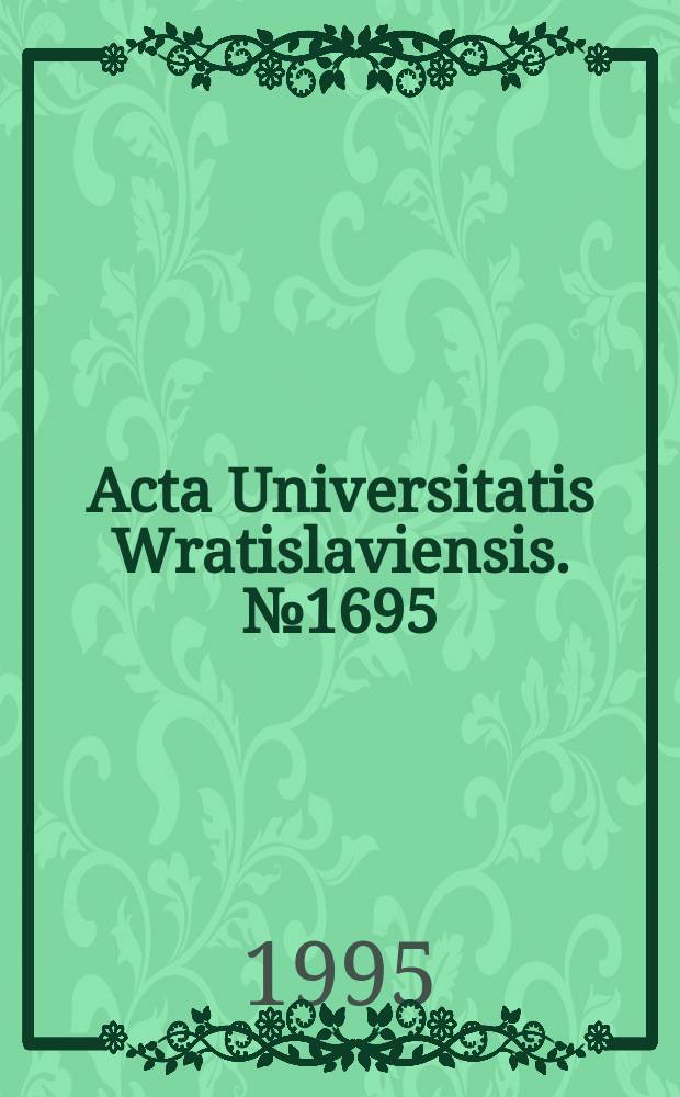 Acta Universitatis Wratislaviensis. №1695 : Literatura Młodej Polski w szkolnej edukacji..