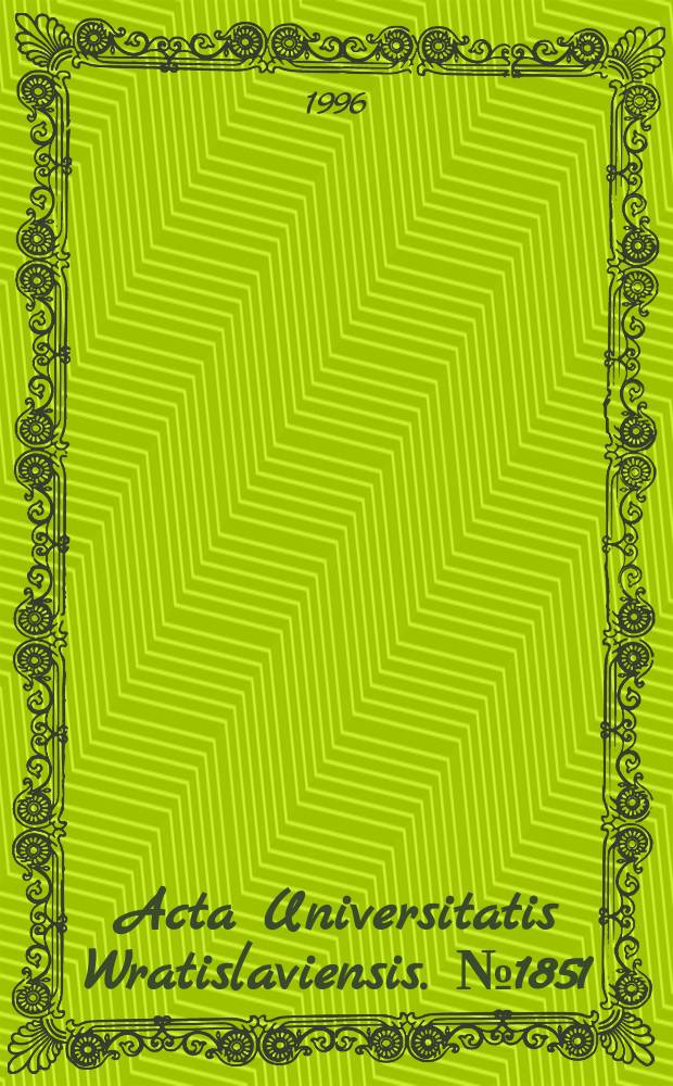 Acta Universitatis Wratislaviensis. №1851 : The political culture of Poland in transition