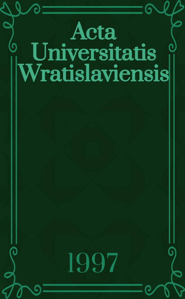 Acta Universitatis Wratislaviensis : Muzeum Przyrodnicza Uniwersytetu
