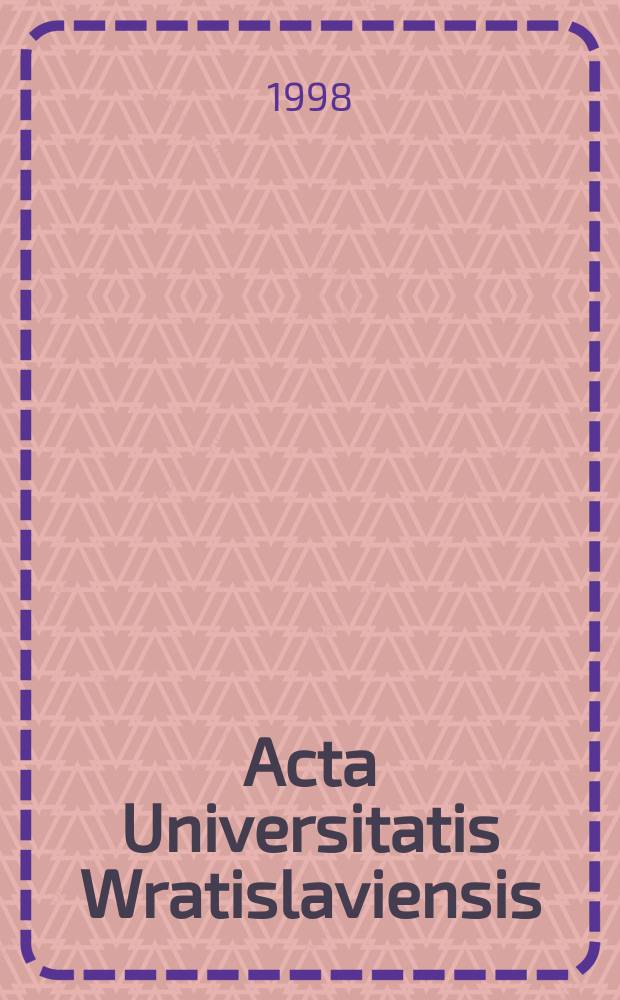 Acta Universitatis Wratislaviensis : W kręgu etyki, poetyki i dydaktyki słowa