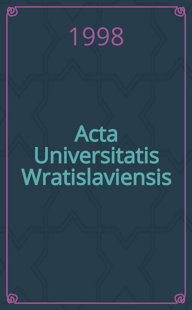 Acta Universitatis Wratislaviensis : Federalizm