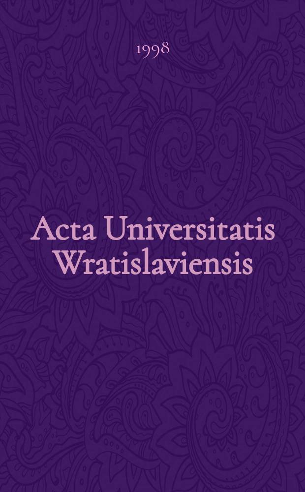 Acta Universitatis Wratislaviensis : Wymiana towarów i inwestycji..
