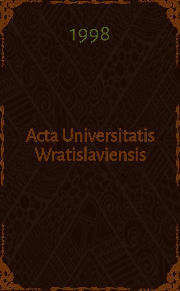 Acta Universitatis Wratislaviensis : Wszystek krąg ziemski