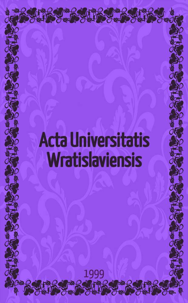 Acta Universitatis Wratislaviensis : Pogranicze z Niemcami a inne pogranicza Polski