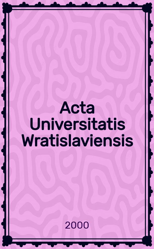 Acta Universitatis Wratislaviensis : Sumienie jako poświadczenie