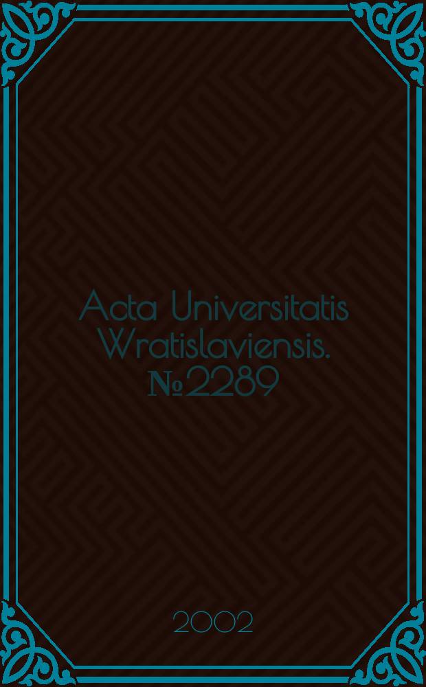 Acta Universitatis Wratislaviensis. № 2289 : Grochowiak obrazy