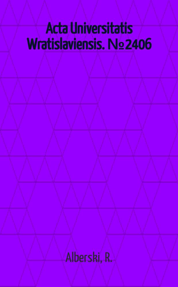 Acta Universitatis Wratislaviensis. №2406 : Polityka ochrony środowiska