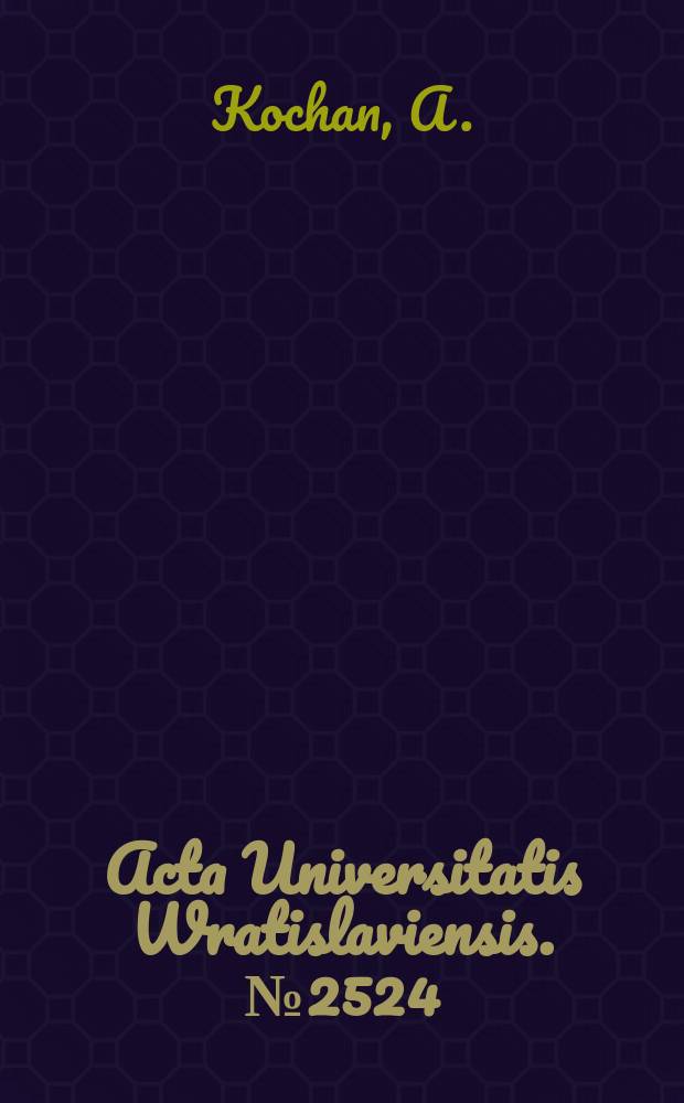 Acta Universitatis Wratislaviensis. №2524 : Zwierciadło Mikołaja Reja