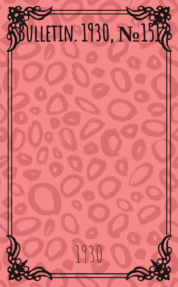 Bulletin. 1930, №151 : Home economics series