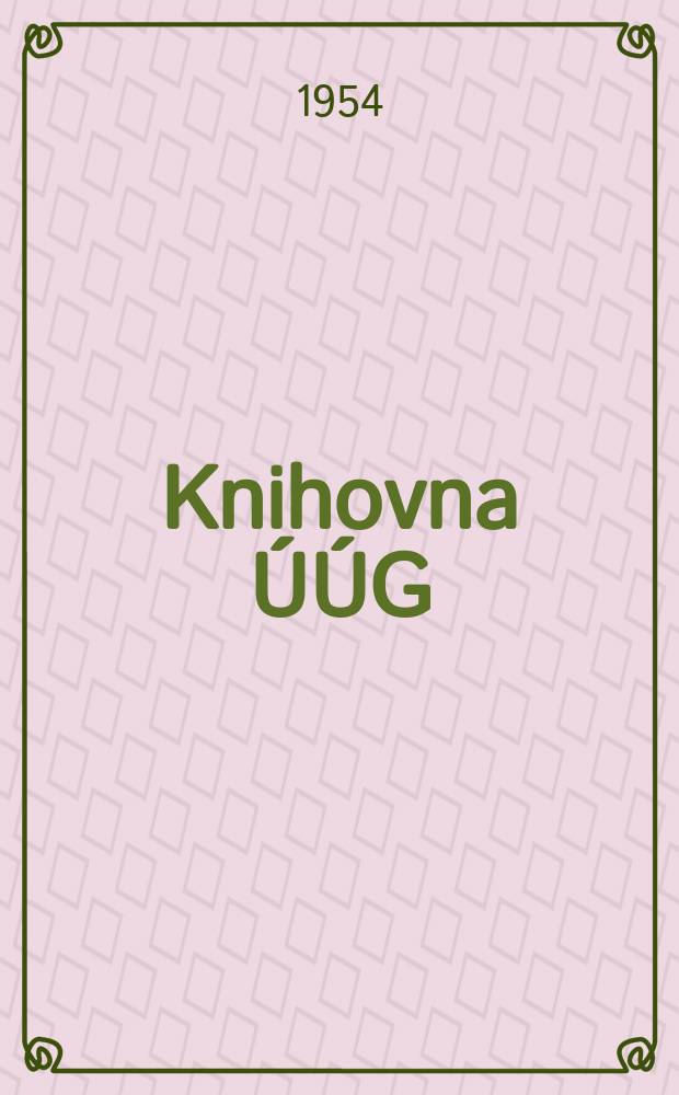 Knihovna &Uacute;&Uacute;G