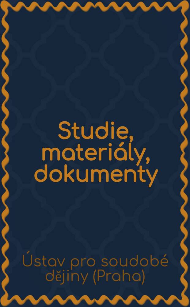 Studie, materi&aacute;ly , dokumenty