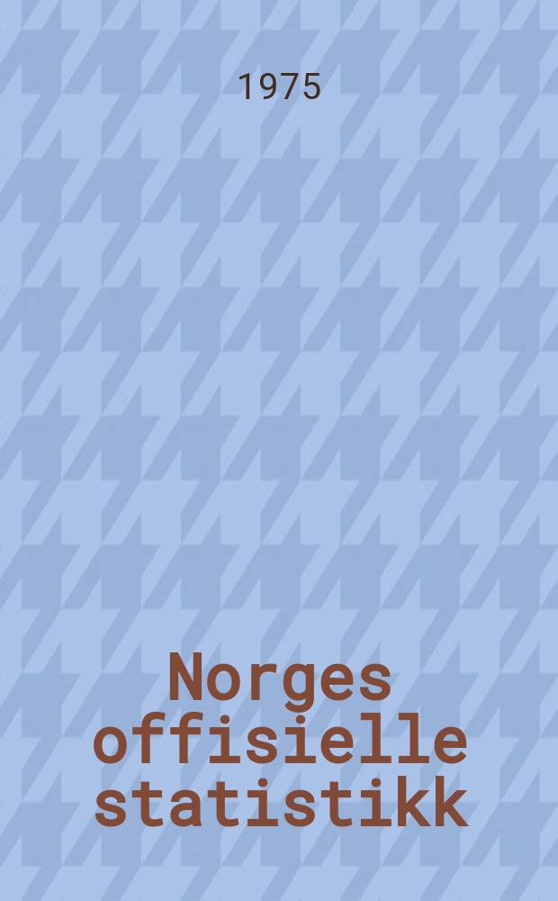 Norges offisielle statistikk