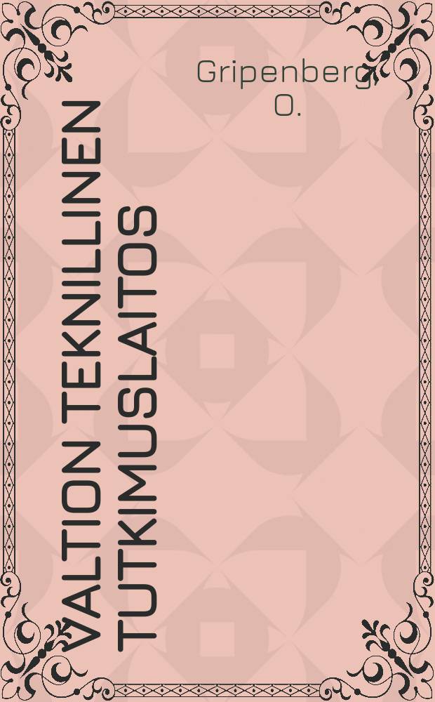 Valtion teknillinen tutkimuslaitos : Tiedotus. 5 : Analys av kostnaderna for några flervåningsbostad shus i Norden