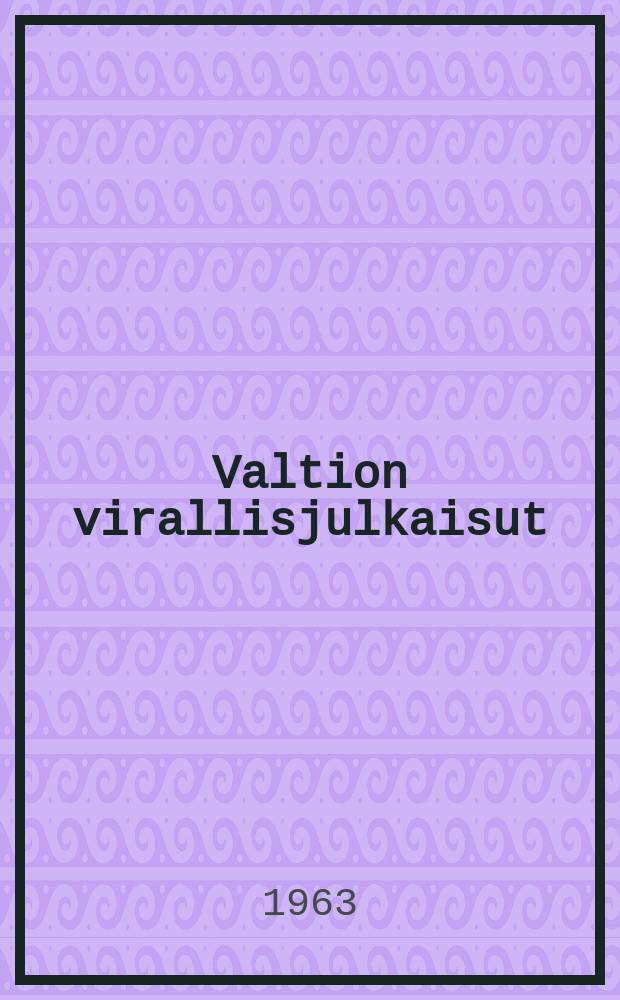 Valtion virallisjulkaisut