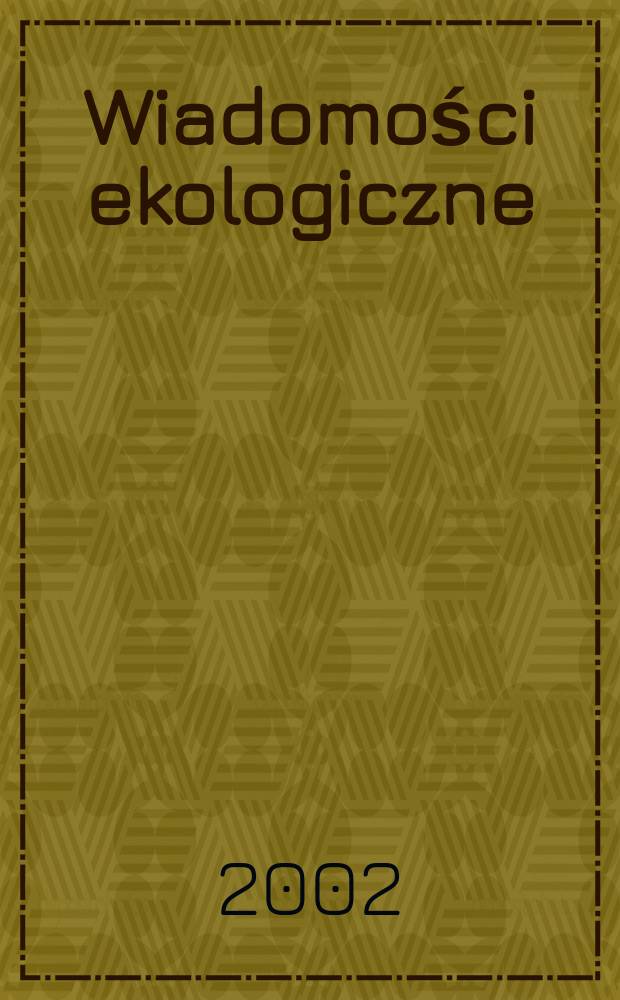 Wiadomości ekologiczne : Kwartalnik. T.48, Указатель
