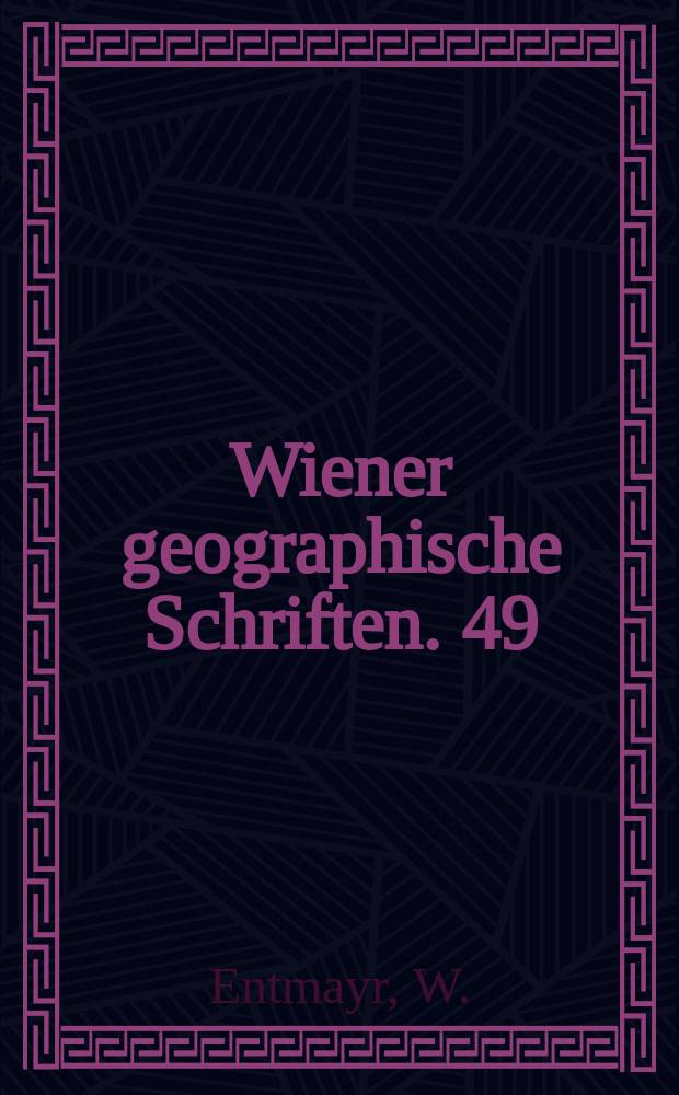 Wiener geographische Schriften. 49/50 : Der Hafer von London