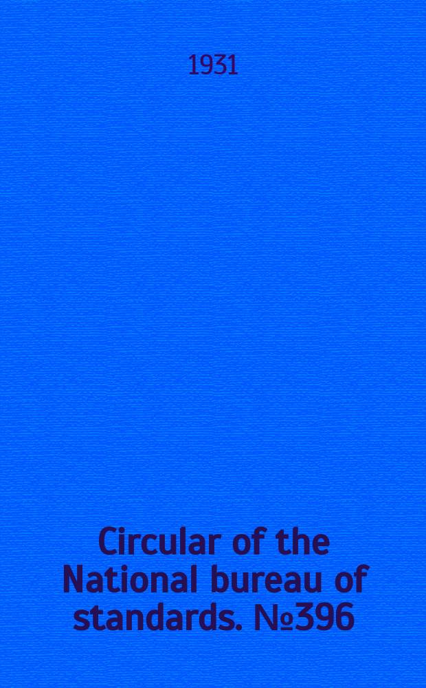 Circular of the National bureau of standards. №396 : Architectural acoustics