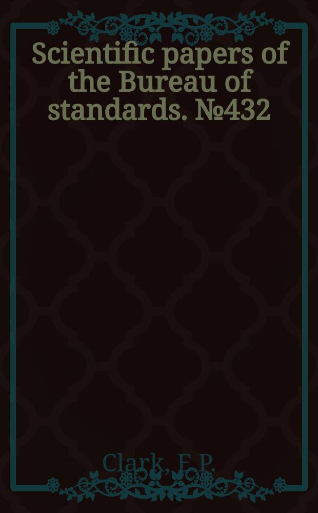Scientific papers of the Bureau of standards. №432 : An improved method for preparing raffinose