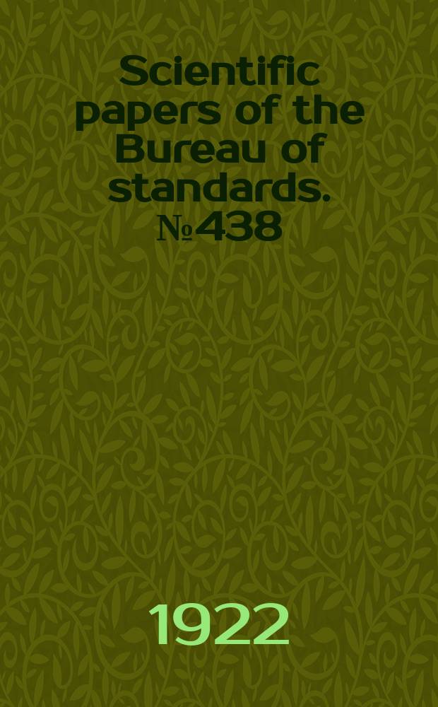 Scientific papers of the Bureau of standards. №438 : Tests of stellar radiometers and measurements of the energy distribution in the spectra of 16 stars