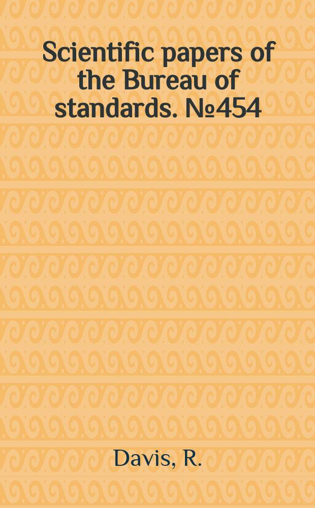 Scientific papers of the Bureau of standards. №454 : Action of charred paper on the photographic plate and a method pf deciphering charred records