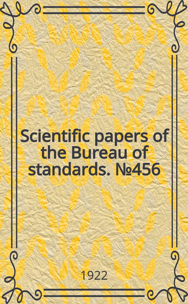 Scientific papers of the Bureau of standards. №456 : Spectrophoto - electrical sensitivity of some halide salts of thallium, lead, and silver