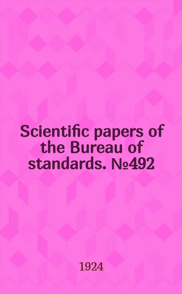 Scientific papers of the Bureau of standards. №492 : Formulas, tables, and curves for computing the mutual inductance of two coaxial circles