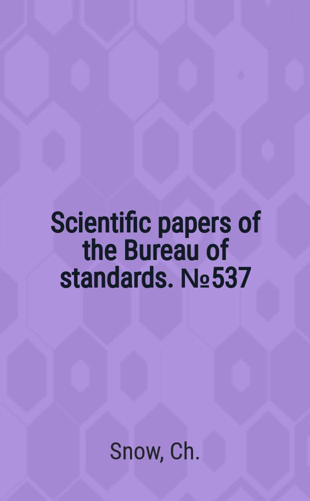 Scientific papers of the Bureau of standards. №537 : Formula for the inductance of a helix made with wire of any section