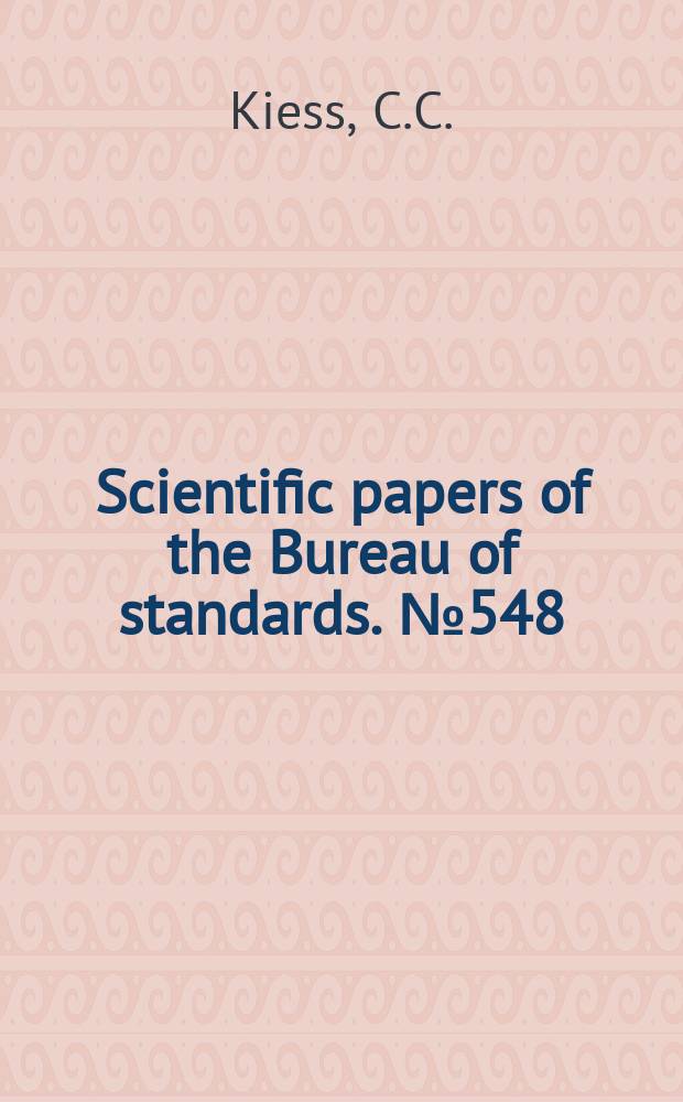 Scientific papers of the Bureau of standards. №548 : Wave - length measurements in the arc and spark spectra of zirconium