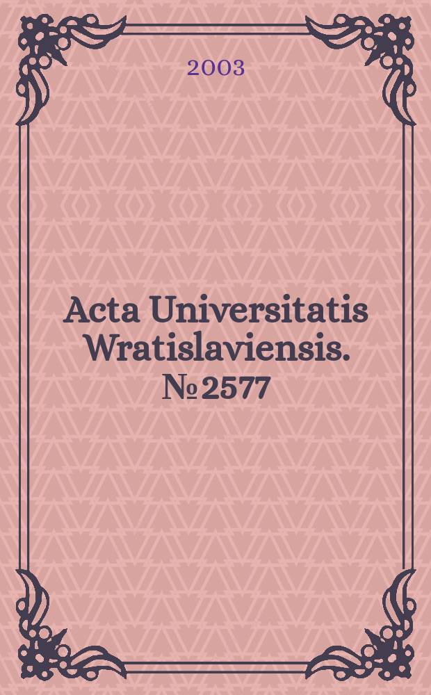 Acta Universitatis Wratislaviensis. №2577 : Wielojęzyczny słownik