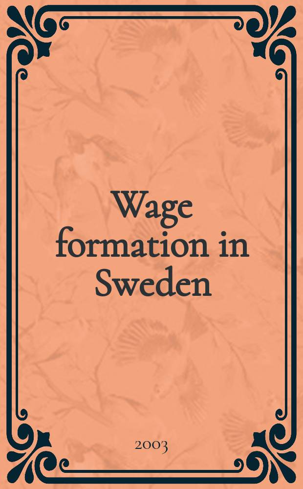 Wage formation in Sweden
