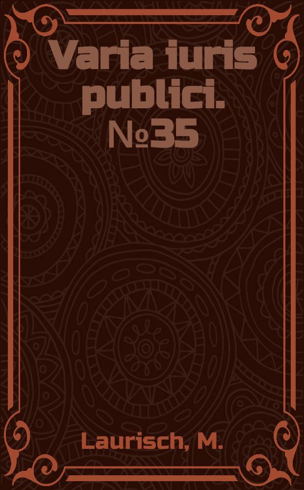 Varia iuris publici. №35 : Der zivile Ersatzdienst bei Kriegsdienstverweigerung