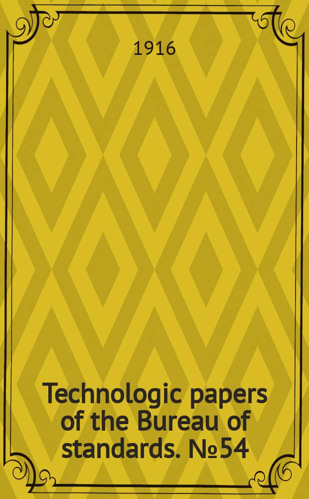 Technologic papers of the Bureau of standards. №54 : Special studies in electrolysis mitigation