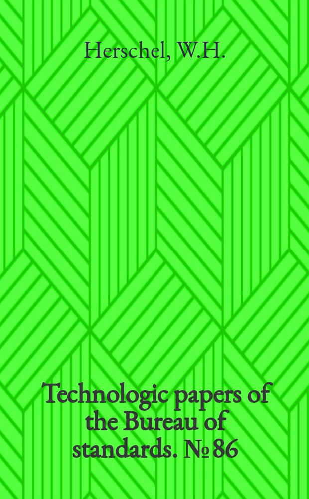 Technologic papers of the Bureau of standards. №86 : Resistance of an oil to emulsification