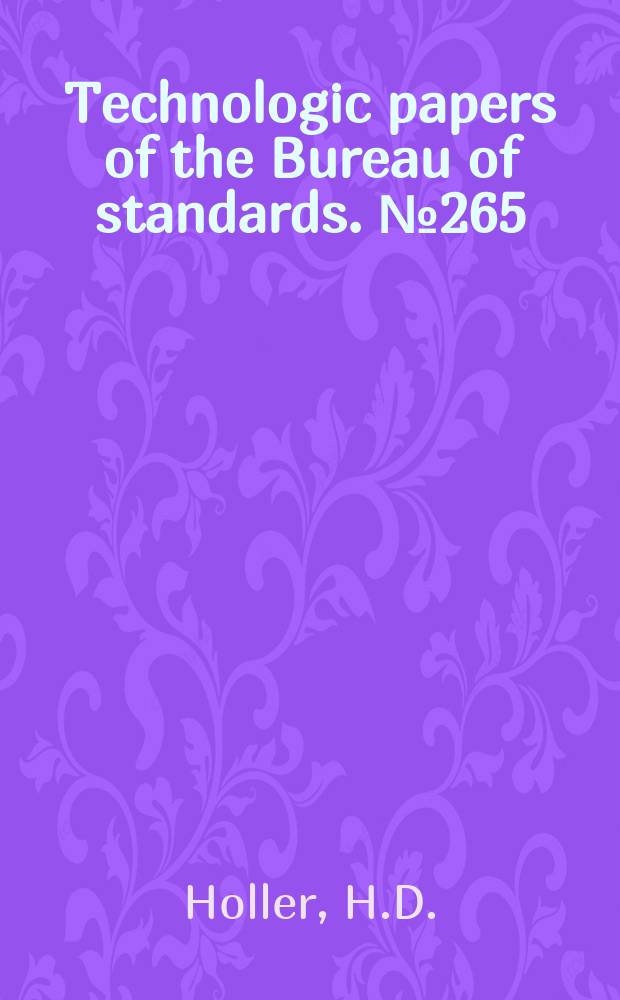Technologic papers of the Bureau of standards. №265 : Theory and performance of rectifiers