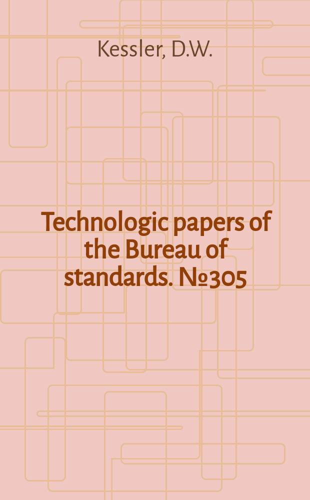 Technologic papers of the Bureau of standards. №305 : Permeability of stone