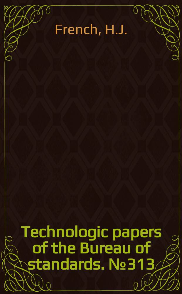 Technologic papers of the Bureau of standards. №313 : Some characteristics of quenching curves