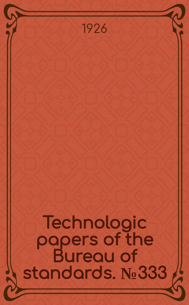 Technologic papers of the Bureau of standards. №333 : Transmission of sound through voice tubes