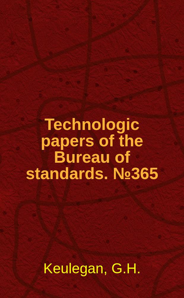 Technologic papers of the Bureau of standards. №365 : Statical hysteresis in cycles of equal lead range