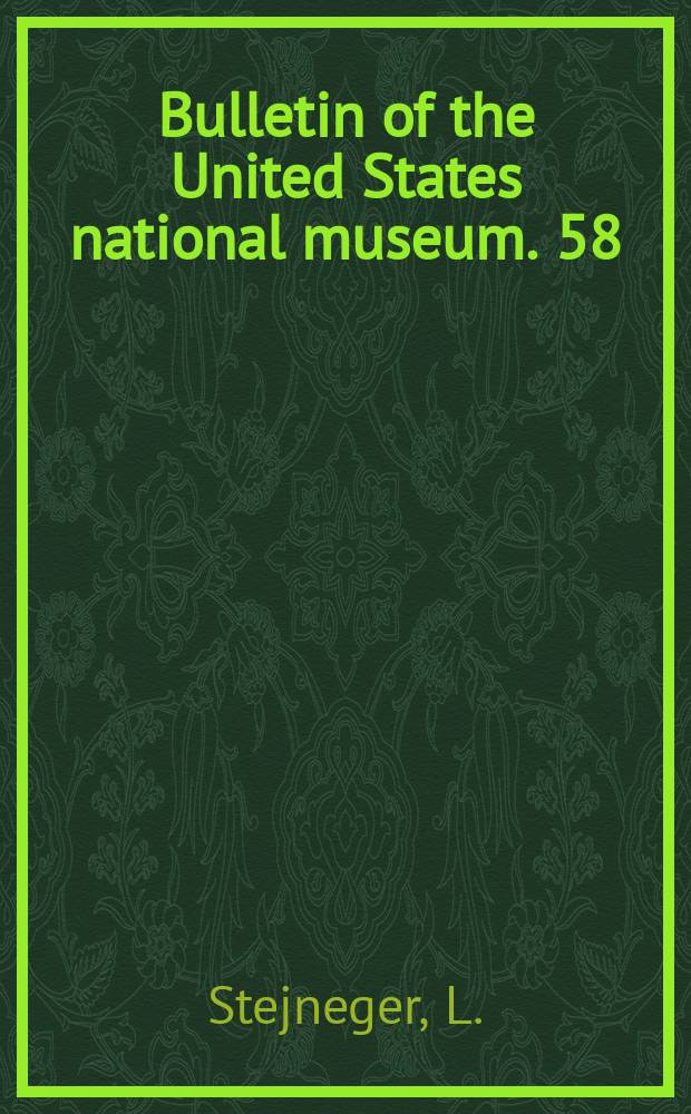 Bulletin of the United States national museum. 58 : Herpetology of Japan and adjacent territory