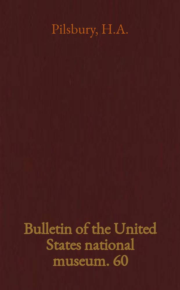Bulletin of the United States national museum. 60 : The Barnacles (Cirripedia) contained in the collections of the U.S. National museum