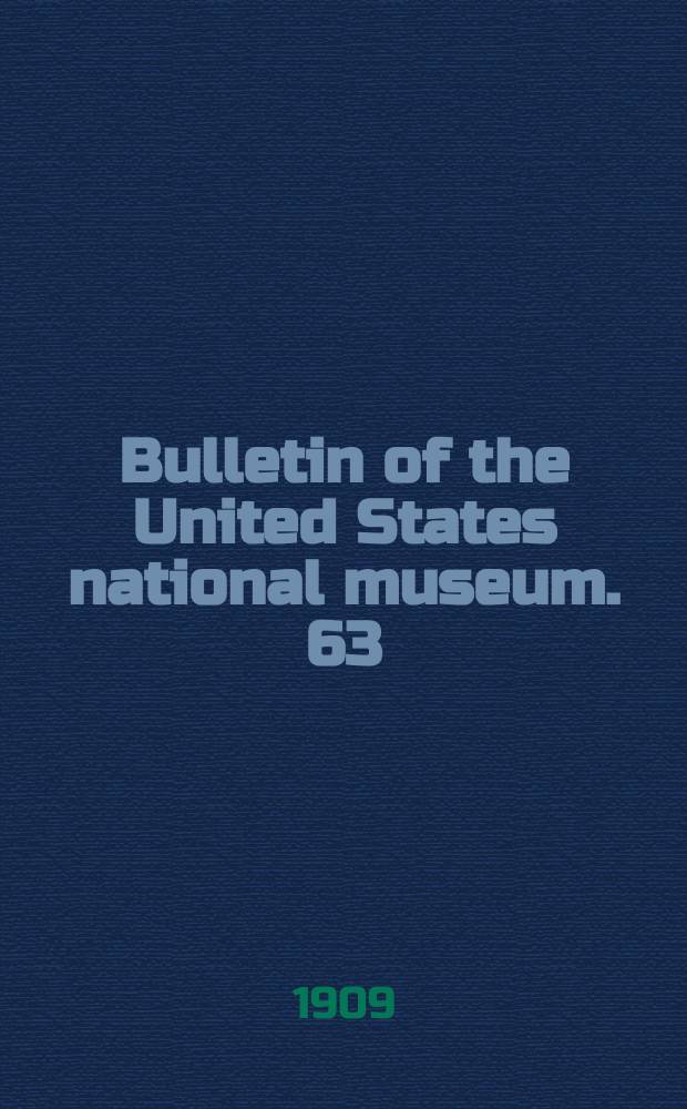 Bulletin of the United States national museum. 63 : A Monographic revision of the Coleoptera belonging to the Tenebrionide trihe Elcodini inhabiting the United States hewer California, and adjacent islands