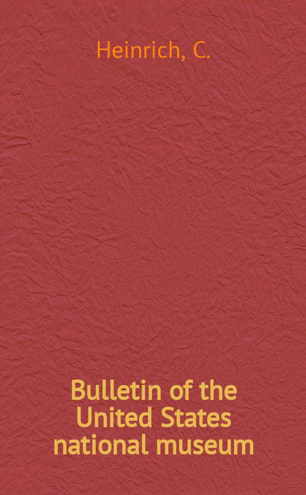Bulletin of the United States national museum : Revision of the North American moths of the subfamilies Laspeyresiinae and Olethreutinae