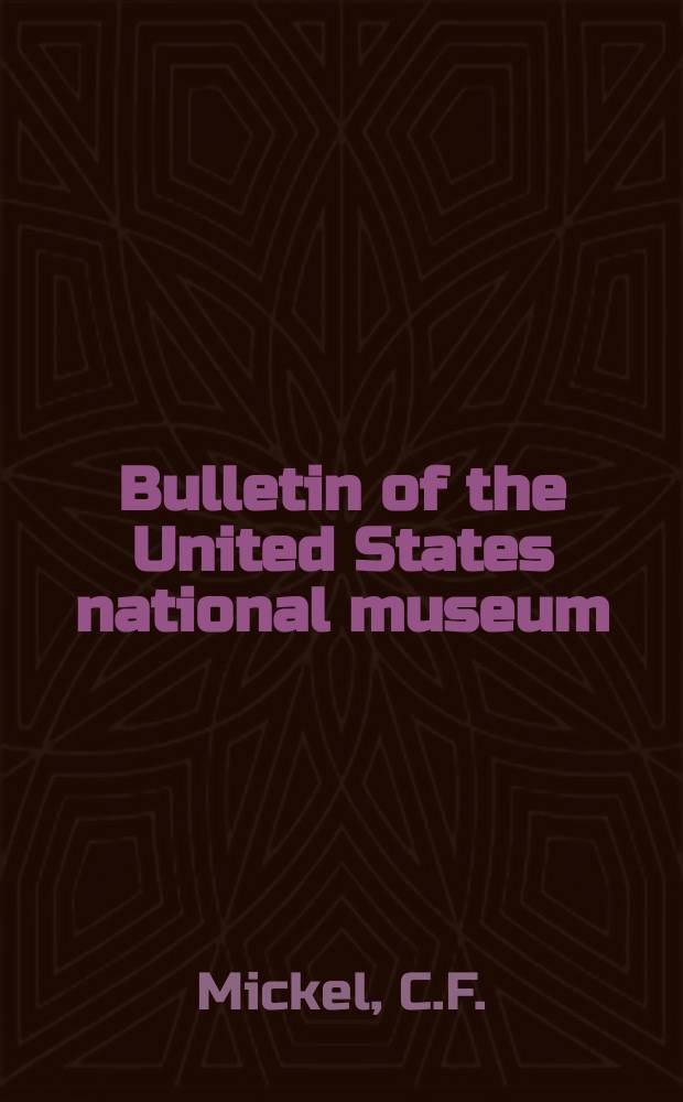 Bulletin of the United States national museum : Biological and taxonomic investigations on the mutillid Wasps