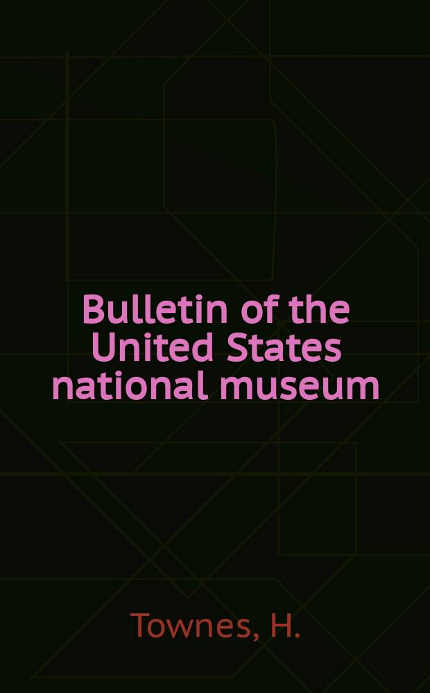 Bulletin of the United States national museum : Nearctic wasps of subfamilies Pepsinae and Ceropalinae