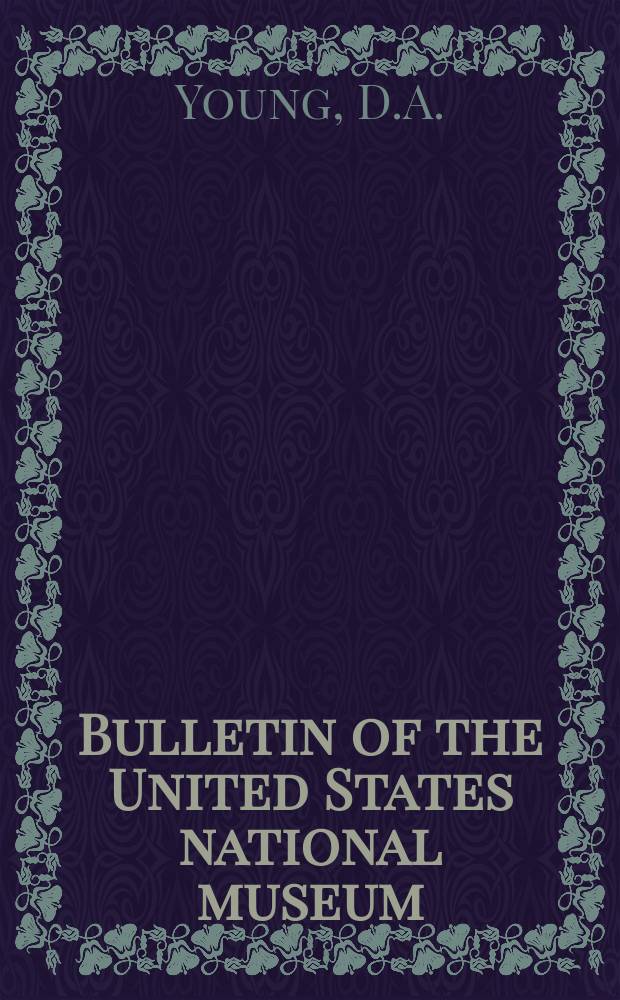 Bulletin of the United States national museum : Taxonomic study of the Cicadellinae (Homoptera: Cicadellidae)