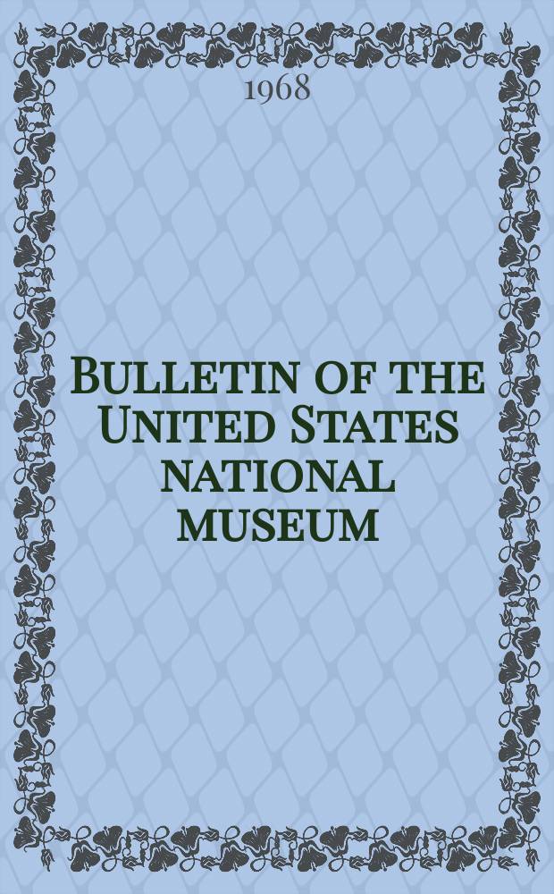 Bulletin of the United States national museum : The evolutionary history of the avian genus Chrysococcyx